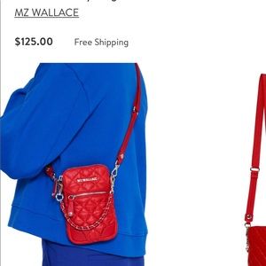 MZ Wallace Crosby micro bag-red-NWT